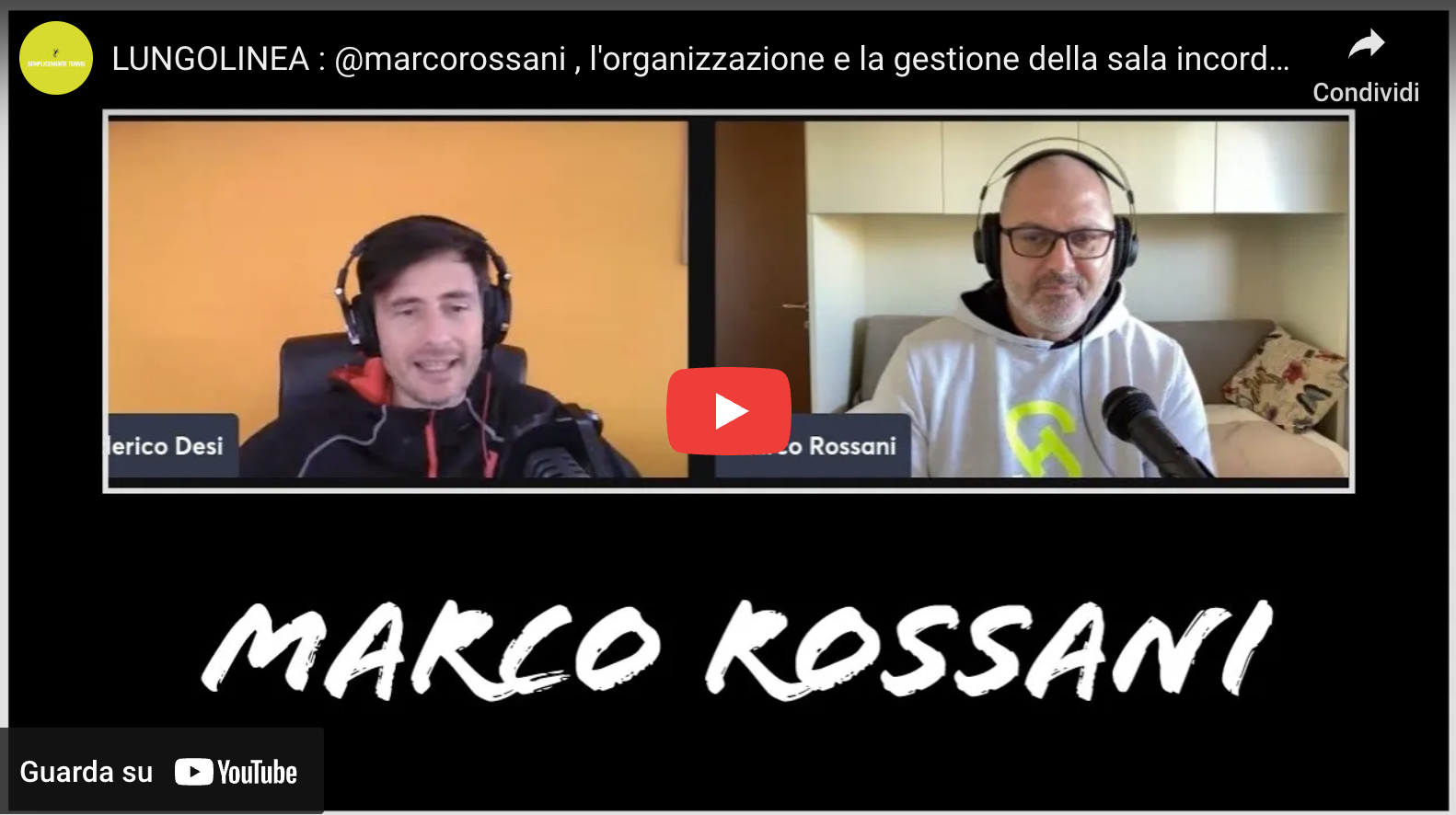 LUNGOLINEA : @marcorossani , l'organizzazione e la gestione della sala incordatura