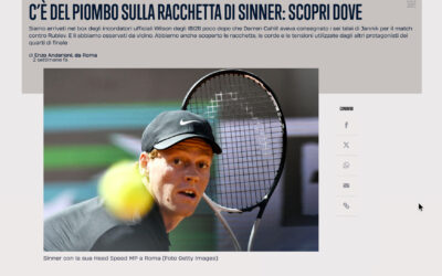 C’È DEL PIOMBO SULLA RACCHETTA DI SINNER: SCOPRI DOVE